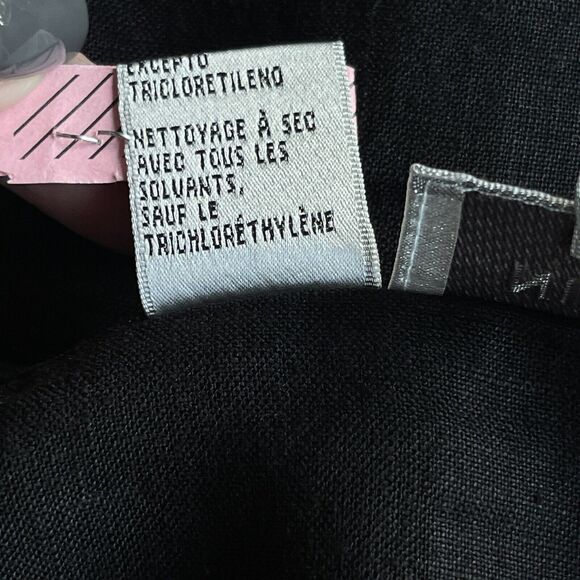 Nine West Woman Skirt Womens 14W Black Embroidered Floral Boho Raw Hem Linen - Picture 6 of 12